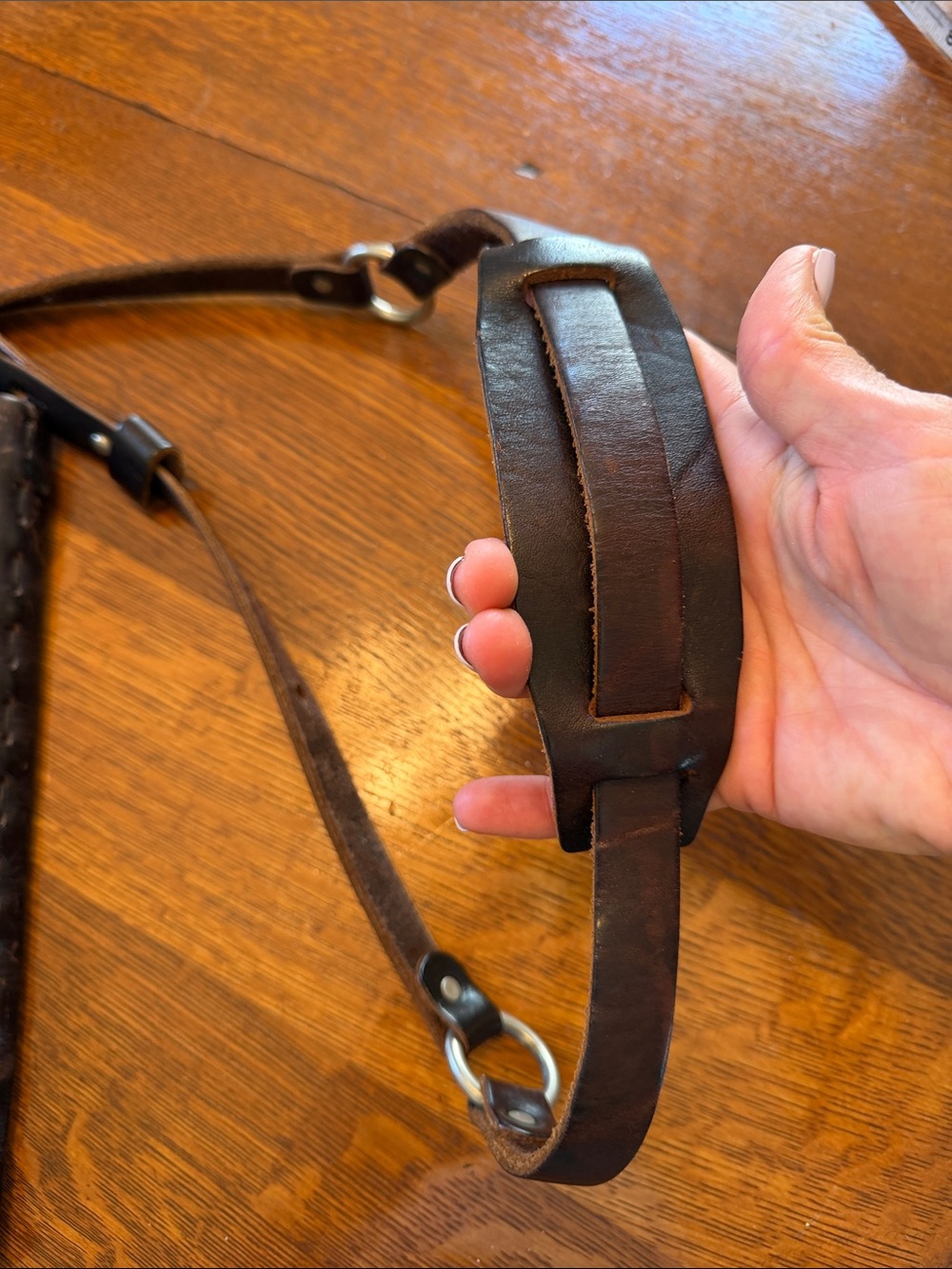 Billykirk Dark Brown Leather Messenger Bag - Classic Strap Closure - Picture 4 of 13
